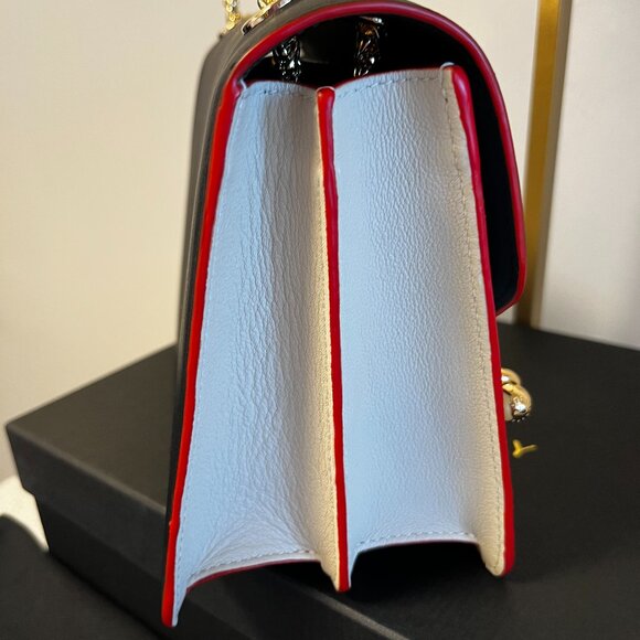 Strathberry East/West bag in bi color Black/Diamond with Fire Edge - Picture 4 of 12